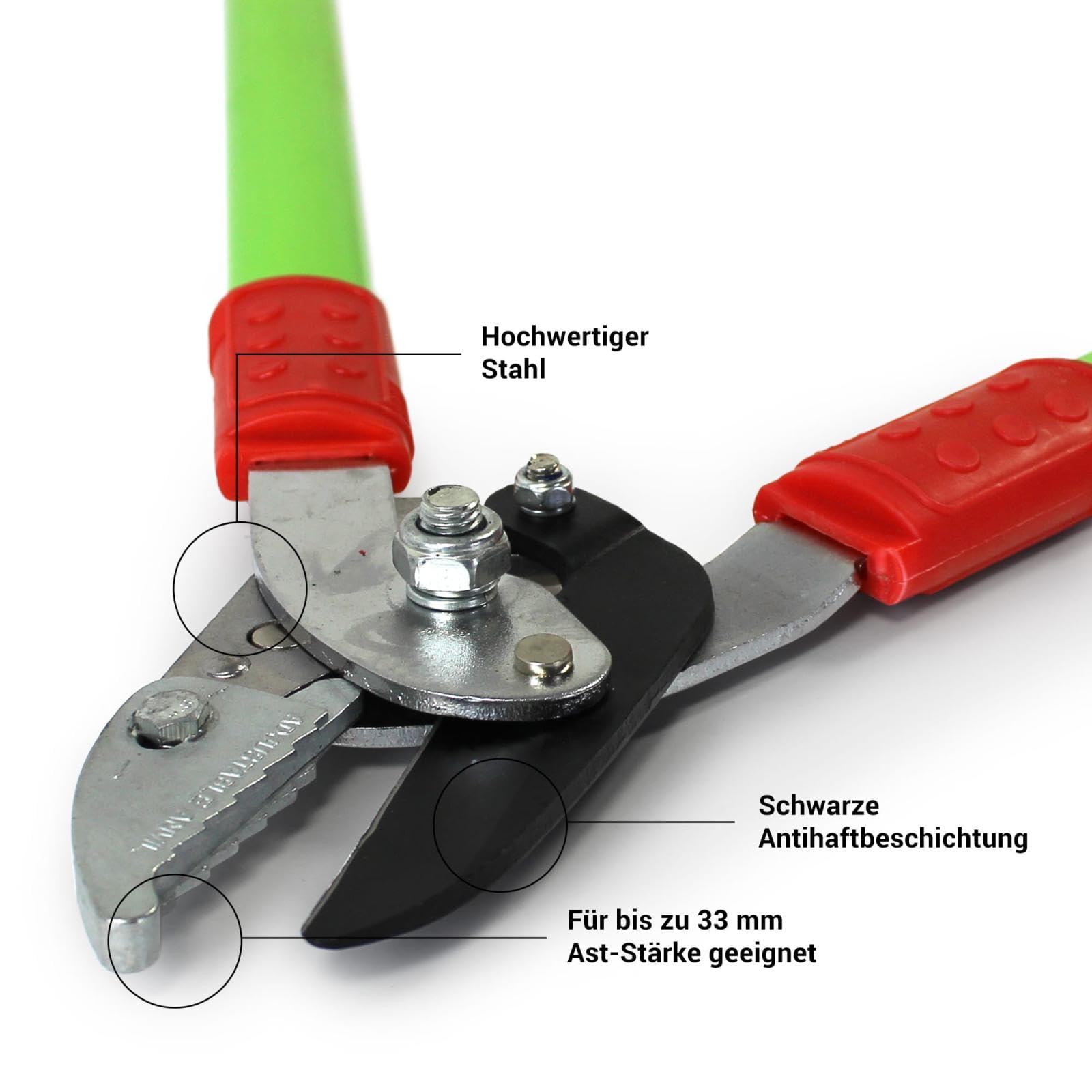 Gartenschere Set · Astschere, Heckenschere & Rosenschere · Gartenscheren für dicke Äste, Hecken, Sträucher, Reben & Rosen · Profi Garten Scheren klein & groß
