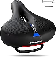ROCKBROS Fietszadel Heren Dames Ergonomisch Fietsstoeltje Traagschuim Comfortabel Soft Gelzadel MTB Racefiets 36 * 22cm...