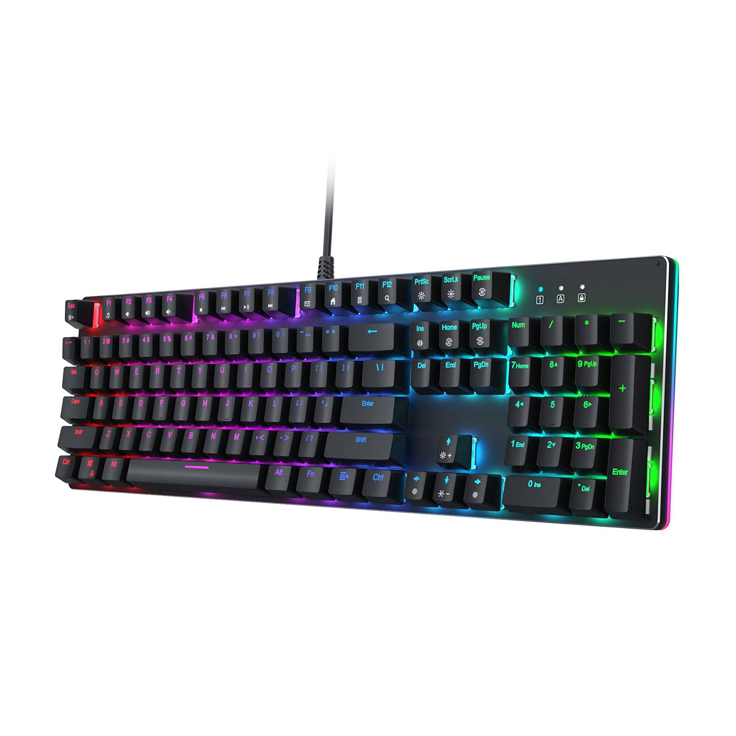 Mechanical Keyboard Blue Switches 104key with Gaming Software - KM