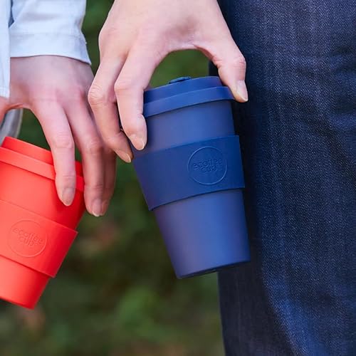 Miniatura 6 de Ecoffee Cup Taza de café reutilizable de 14 onzas (13.5 fl oz)  Taza de viaje a base de plantas PLA con tapa de silicona, sin melamina y apta para