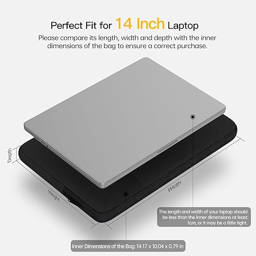 Vista 142 de Funda impermeable para laptop HP Envy 17/HP Pavilion 17/Omen 17, Acer Predator 17/Aspire 17.3, Dell Inspiron 17, Lenovo, HP, MSI GS75, bolsa Gris