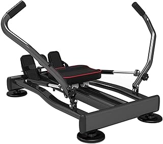 WBJLG Rowing Machines, Rowing machine Household Hydraulic Multi-function Rowing Machine, Adjustable Fitness Rowing Machine, 360 Degree Rotation Fitness Exercise Equipment (Color : Black, Size : 110