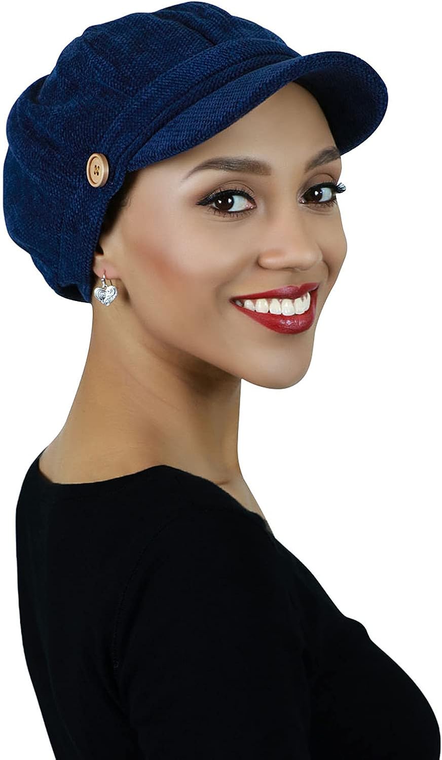 Newsboy Cap for Women Cancer Headwear Chemo Hat Ladies Head Coverings Tweed Corduroy Chenille