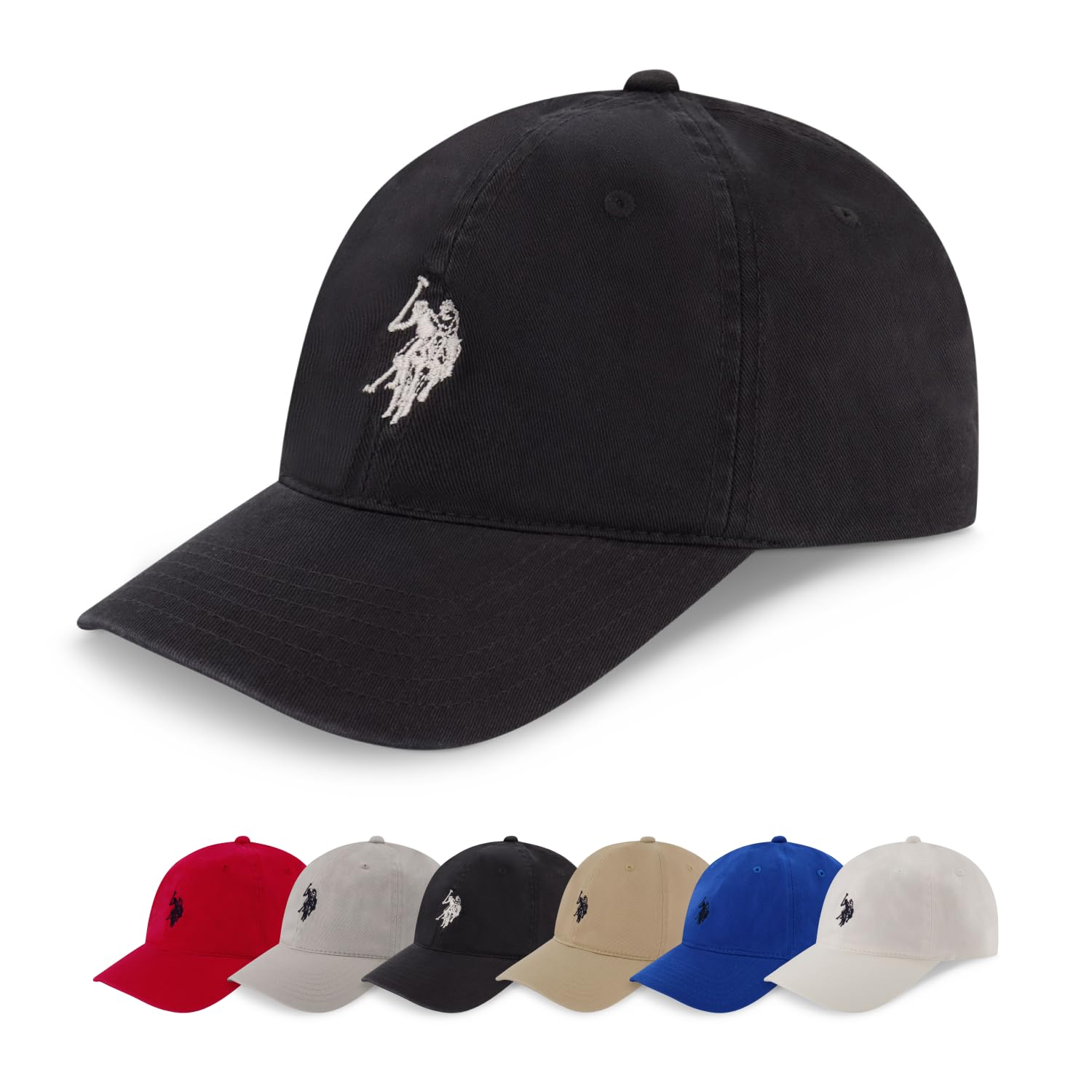 U.S. Polo Assn. - U.s. Polo Assn. Mens Washed Twill Cotton Adjustable Baseball Hat with Pony Logo And Curved Brim, Cappellino da Baseball Uomo