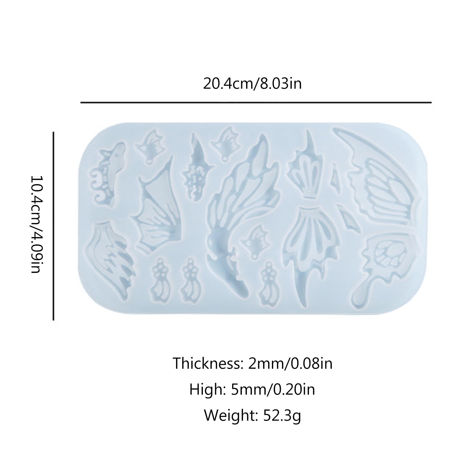 Stampo in silicone per resina epossidica mini farfalla