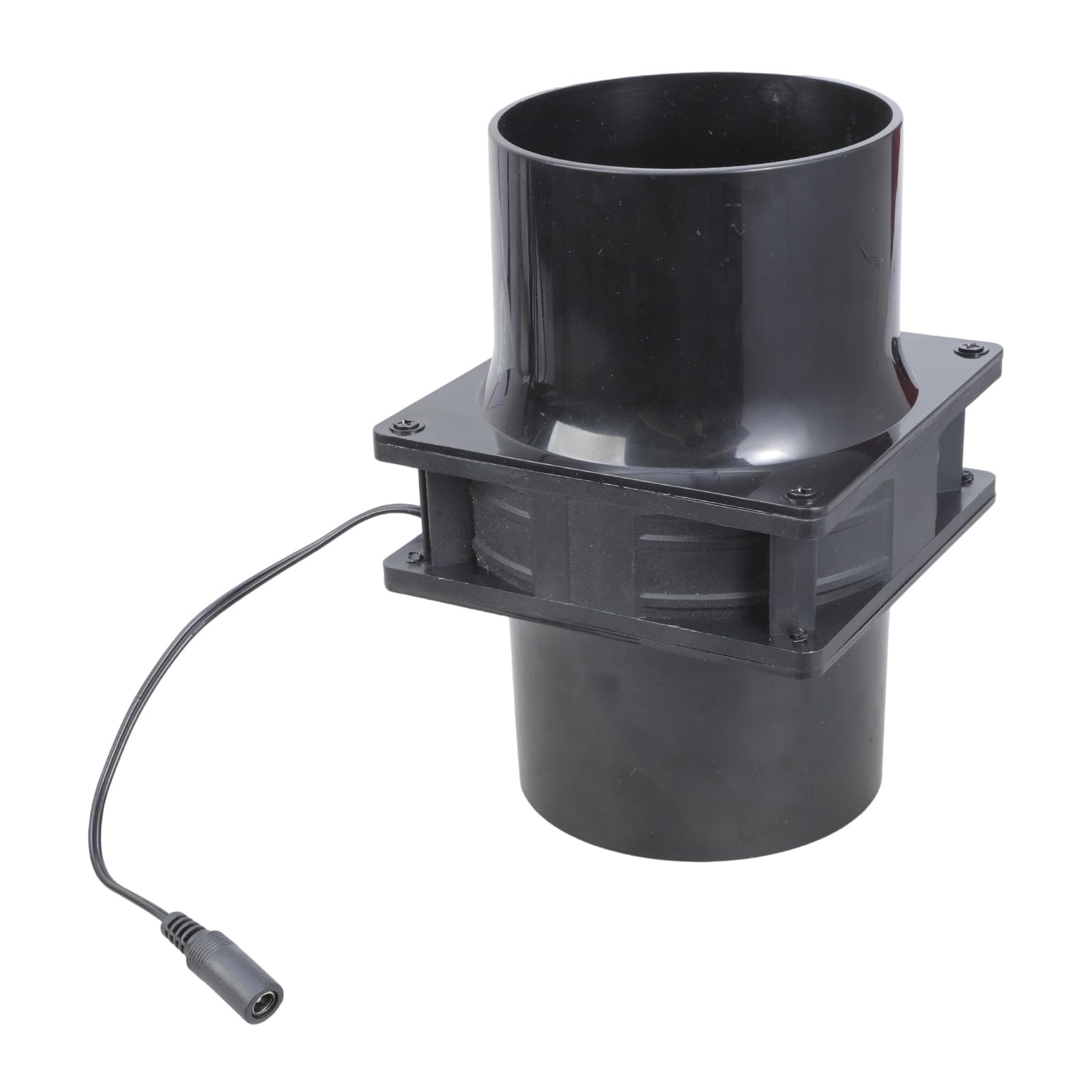 ABS Inline Blower 12V 12cm Fan with Two Air Ducts for Hydroponic Systems Kitchen Exhaust and Electronics Cooling Inline Exhaust Blower