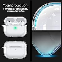 Vista 3 de Spigen Funda ultra híbrida diseñada para AirPods Pro de 2ª generación 2022/2023 (cable USB-C/Lightning), transparente
