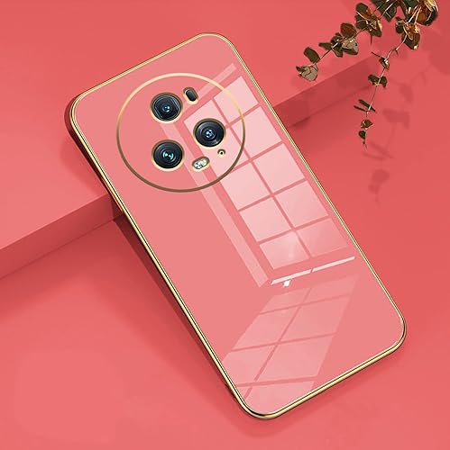 Miniatura 9 de Compatible con Honor Magic 5 Pro Funda de silicona rosa, chapado Honor Magic 5 Pro, funda delgada y suave a prueba de golpes (blanco)