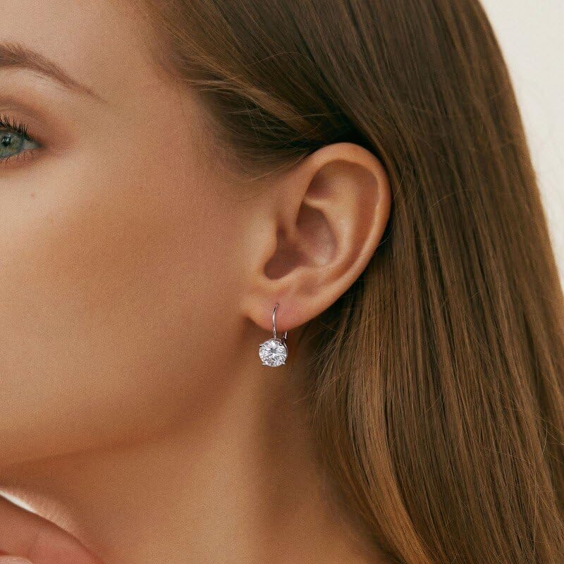 MOOSEA Moissanite Dangle Earrings for Women, 925 Sterling Silver 1-3ct D Color VVS1 Clarity Lab Created Moissanite Leverback Earrings for Women Anniversary Birthday Gifts for Wife Mom Girlfriend3