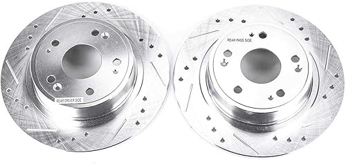 Miniatura 3 de Power Stop JBR1167XPR Par de rotores ranurados perforados de evolución trasera para Acura ILX 2016-2022 | Acura TSX 2009-2014 | Honda Accord