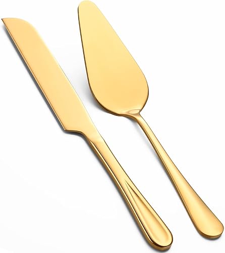 Miniatura 8 de Juego de servir pasteles, servidores de pastelería, cuchillo de acero inoxidable y juego de servidor perfecto para cumpleaños, bodas, fiestas y