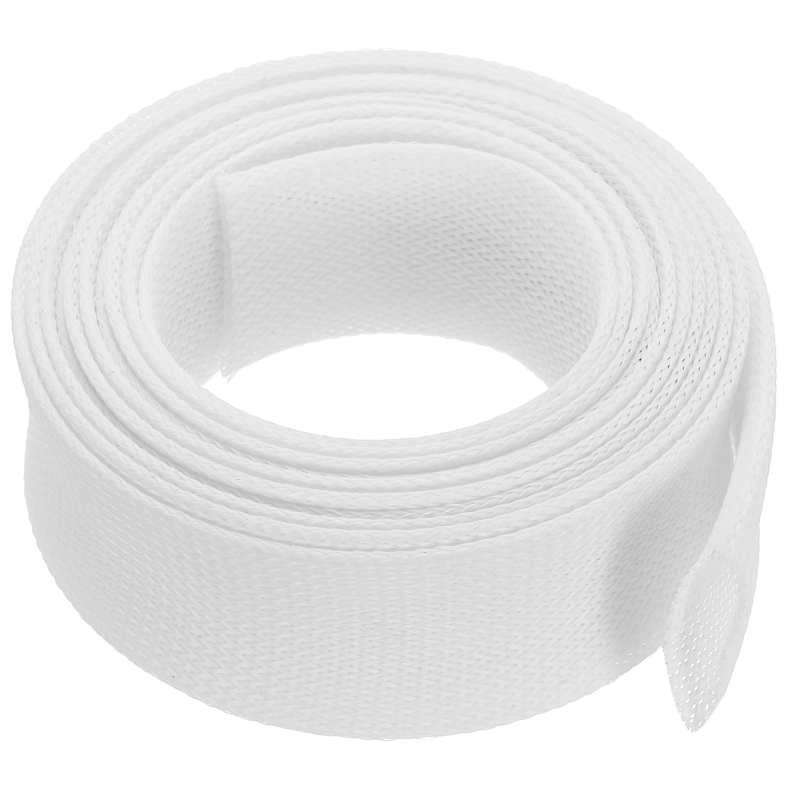 sourcing map Expandable Sleeving,2 3/8-inch 10ft Cable Sleeve, White