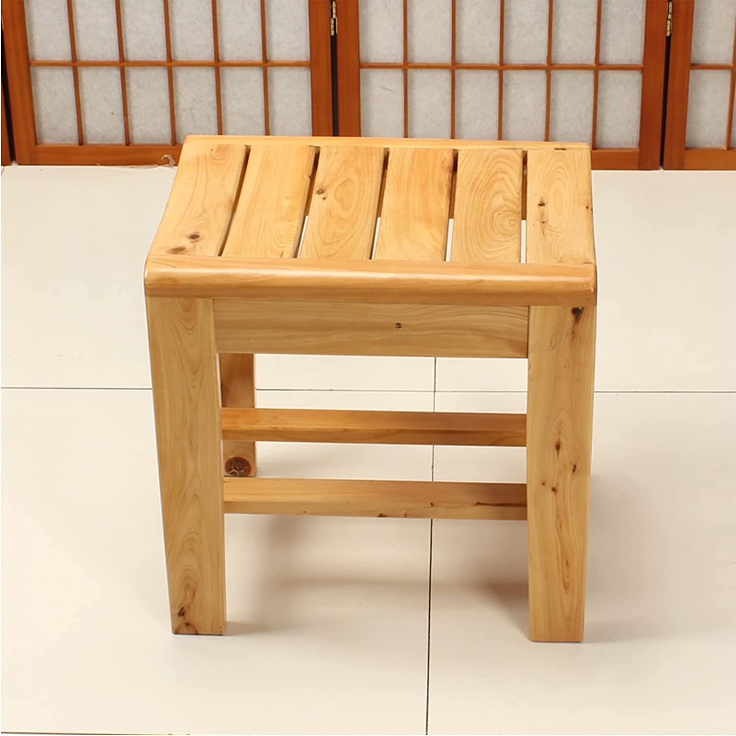 Taburete de Ducha de Esquina de Madera, Taburete de Ducha de Esquina, Asiento de Esquina para Ducha, Afeitado de piernas, en baño, Sala de Estar, Dormitorio, jardín y Ocio.