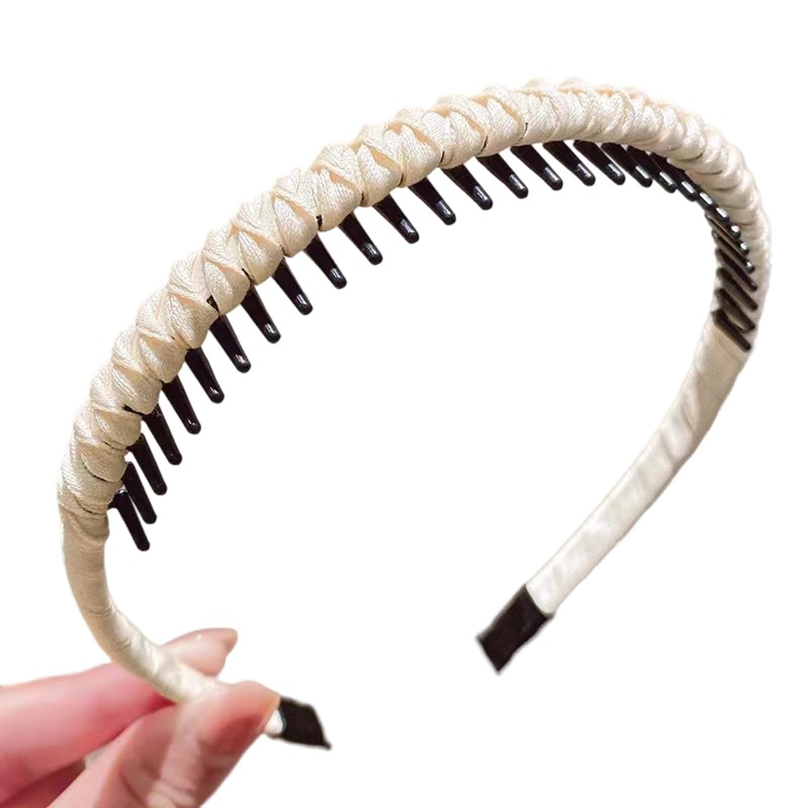 YUXITA NonSlip Resin Cotton Hair Bands For Women Workouts Spa Face Washing Secure Grip Elastic Thin Headbands Multiple Colors