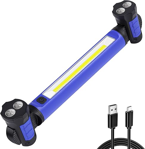 Miniatura 3 de Luz de trabajo, 2500 lm, luces de trabajo LED brillantes, barra de luz magnética recargable de 5200 mAh, luces de trabajo para mecánicos para