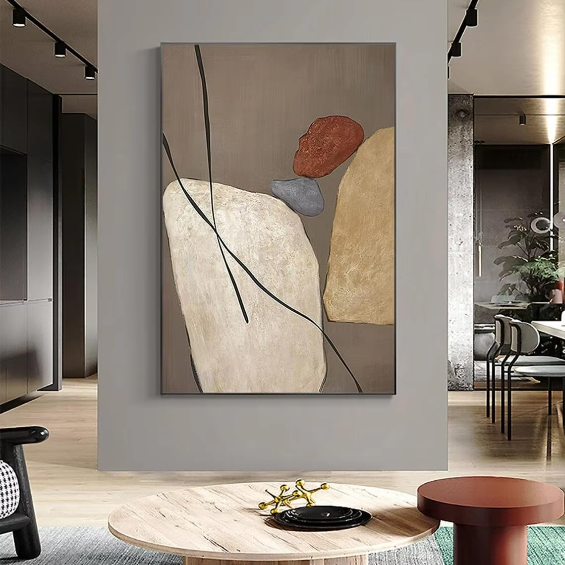 DFZEWKI Wall Art Black And White Abstract Canvas Wall Decor Modern Home Decor Wall Art Prints Ideal(60x80cm(24x31in)/No frame)