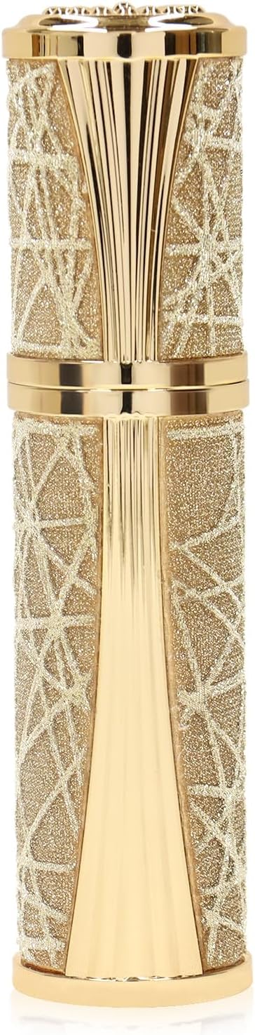 Parfumverstuiver, 5 ml, navulbare parfumfles, mini-parfumverstuiver, draagbare parfumspuitfles voor op reis (goud)