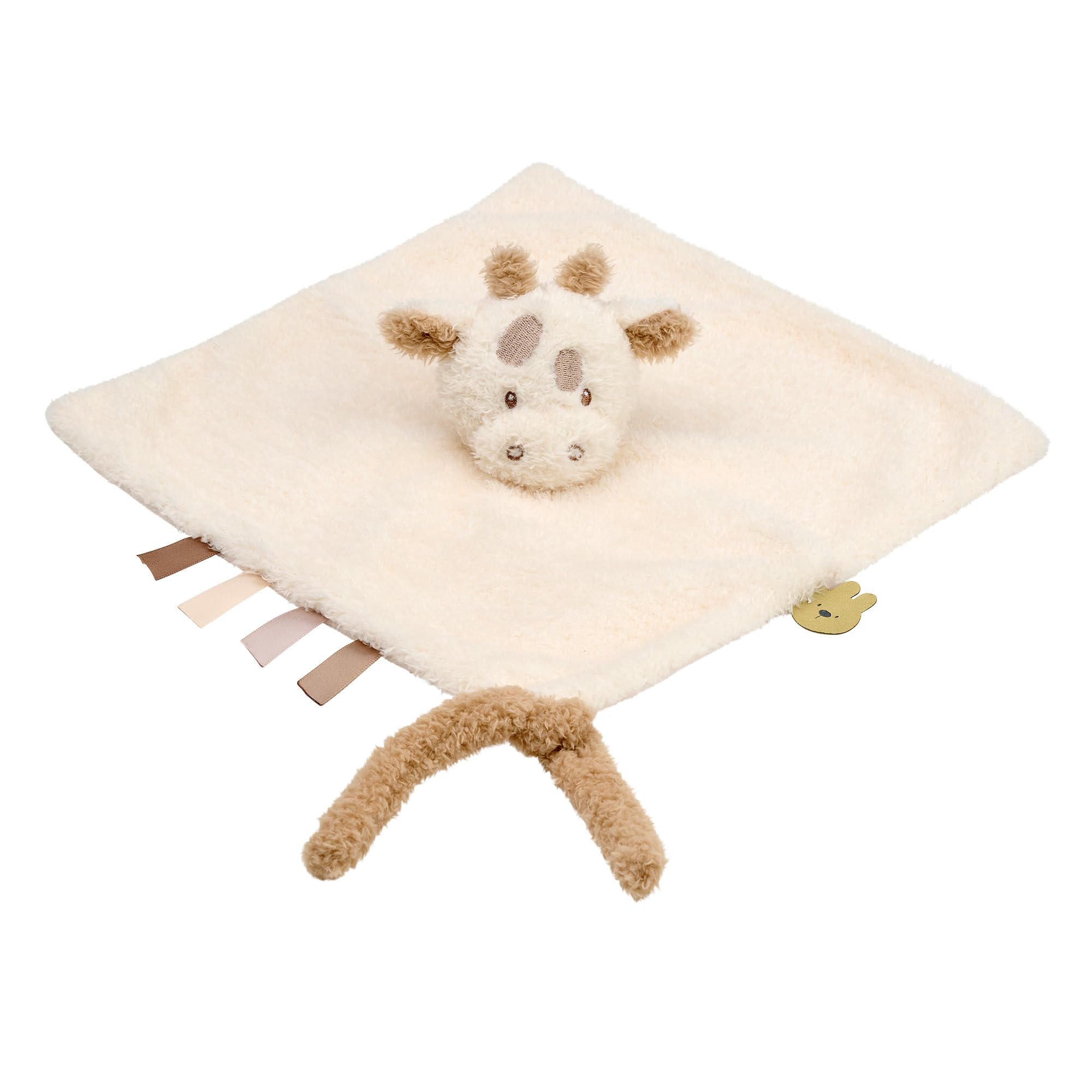 Nattou DouDou Comforter, Soft Cuddly Teddy Fabric, Baby and Infant Plush, Has Soother Attachment, Beige Giraffe - Image 2