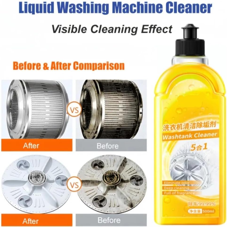 500ml Washing Machine Cleaner, Clean Drum Washer Tank Cleaner, Powerful Remover Scale Remover(500ML Sakura Flavor)