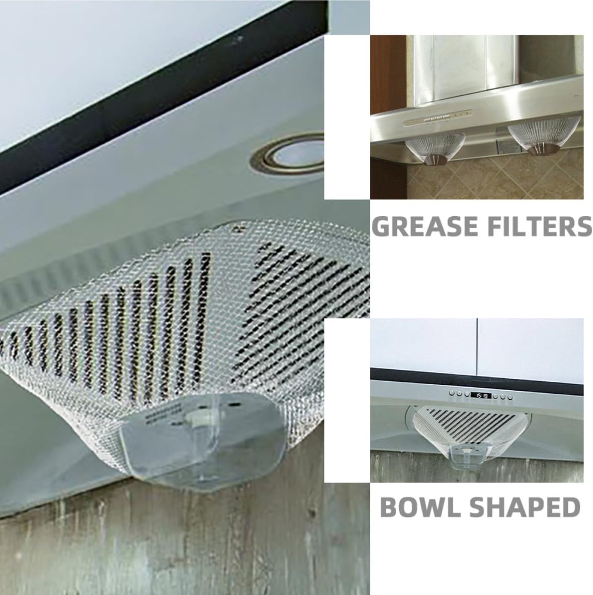 8pcs round Range Hood Filter Mesh, Metal Grease Replacement
