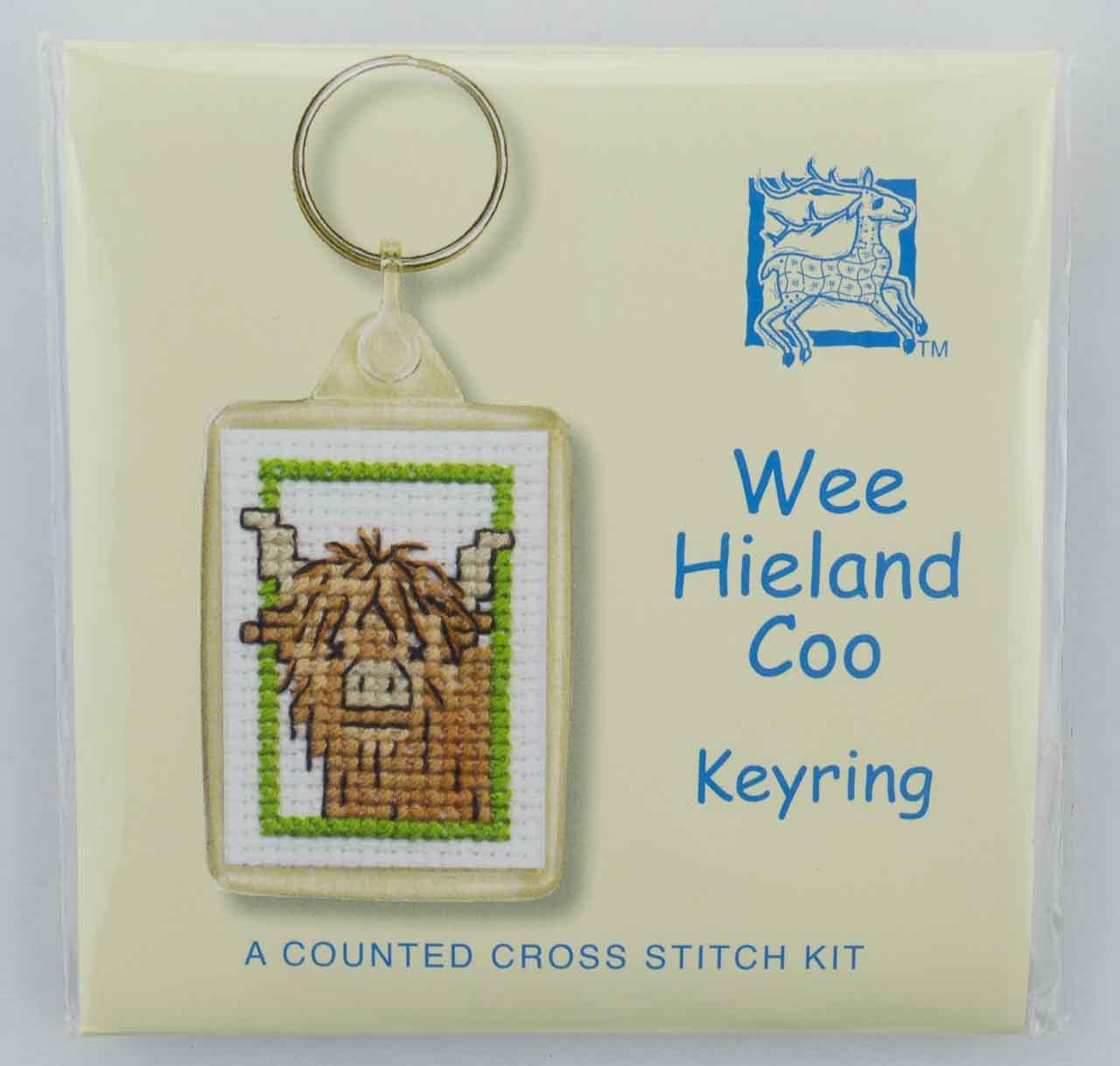 Wee Hieland Coo Keyring Cross Stitch Kit (Textile Heritage)