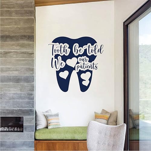 Miniatura 6 de Tooth Be Told We Love Our Patients - Calcomanía para oficina dental, sala de espera, regalo para dentistas, vinilo extraíble BD849 (M 15 x 15