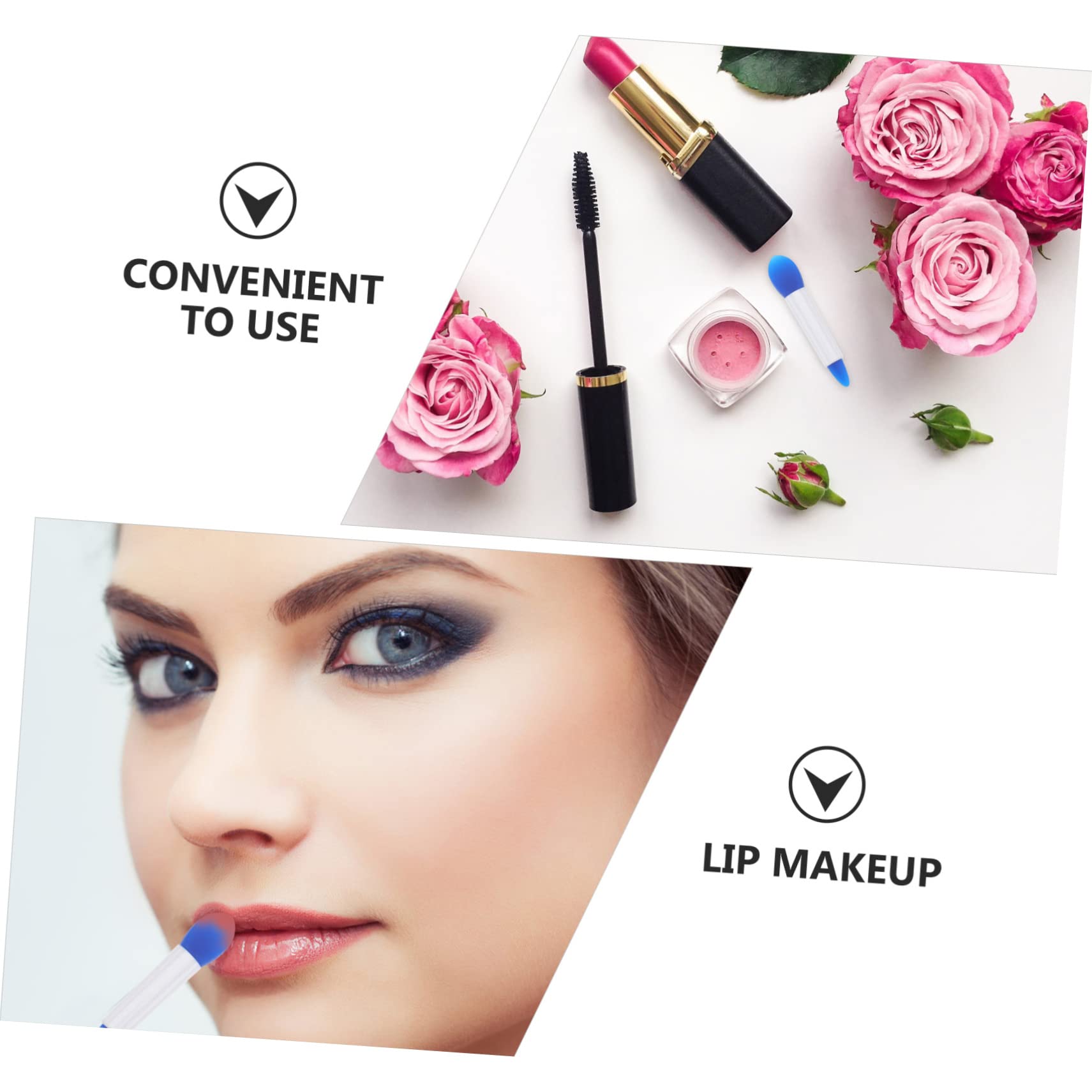 OUNONA 1Set Double Ended Silicone Lip Mask Brushes Durable Makeup Tools for Easy Application of Gloss and Masks Comfortable to Use and Clean for Beauty Routine