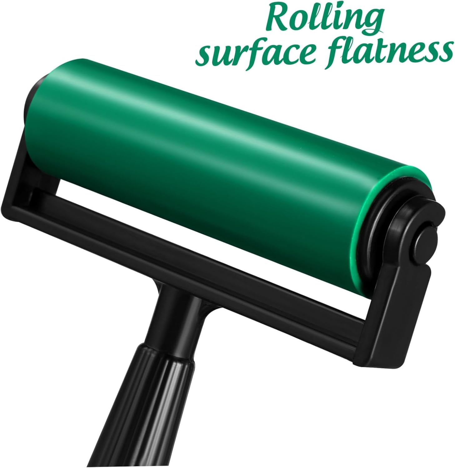 ULDIGI Rubber Printmaking Roller for Craft Projects Green Ink Stamping Tool with Smooth Flat Cylinder Material for Even Coloring and Easy Cleaning