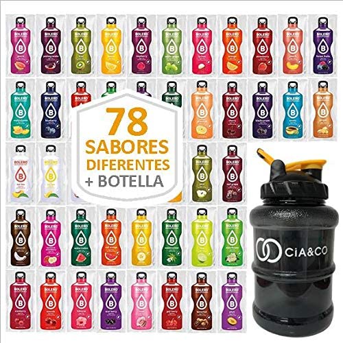 Bebidas Bolero Sin Azucar - Pack 78 Sabores + Botella Limitada Cia&Co - 1.5 Litros