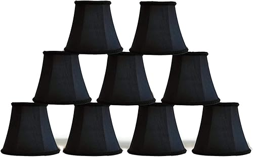 Urbanest Juego de 9 mini lámparas de araña de 5 pulgadas, campana, clip, color negro