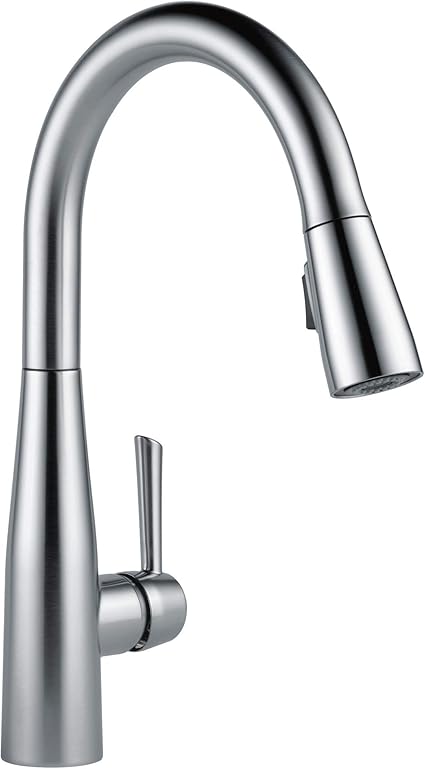 Delta Essa Brushed Nickel Kitchen Faucet with Pull Down Sprayer,