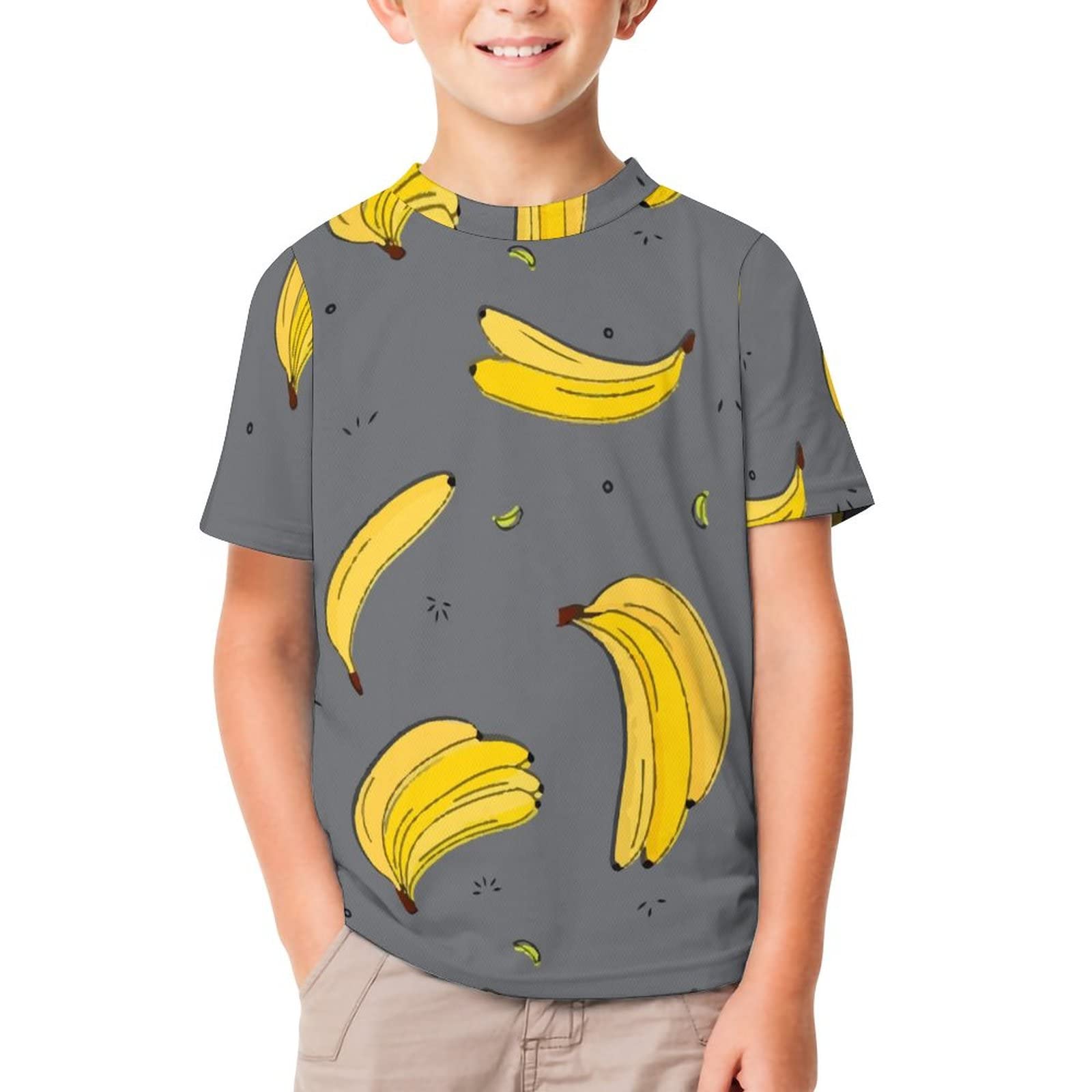 Amazon.co.jp: Tシャツ 子供服 男の子 女の子 半袖 バナナ柄 キッズT  