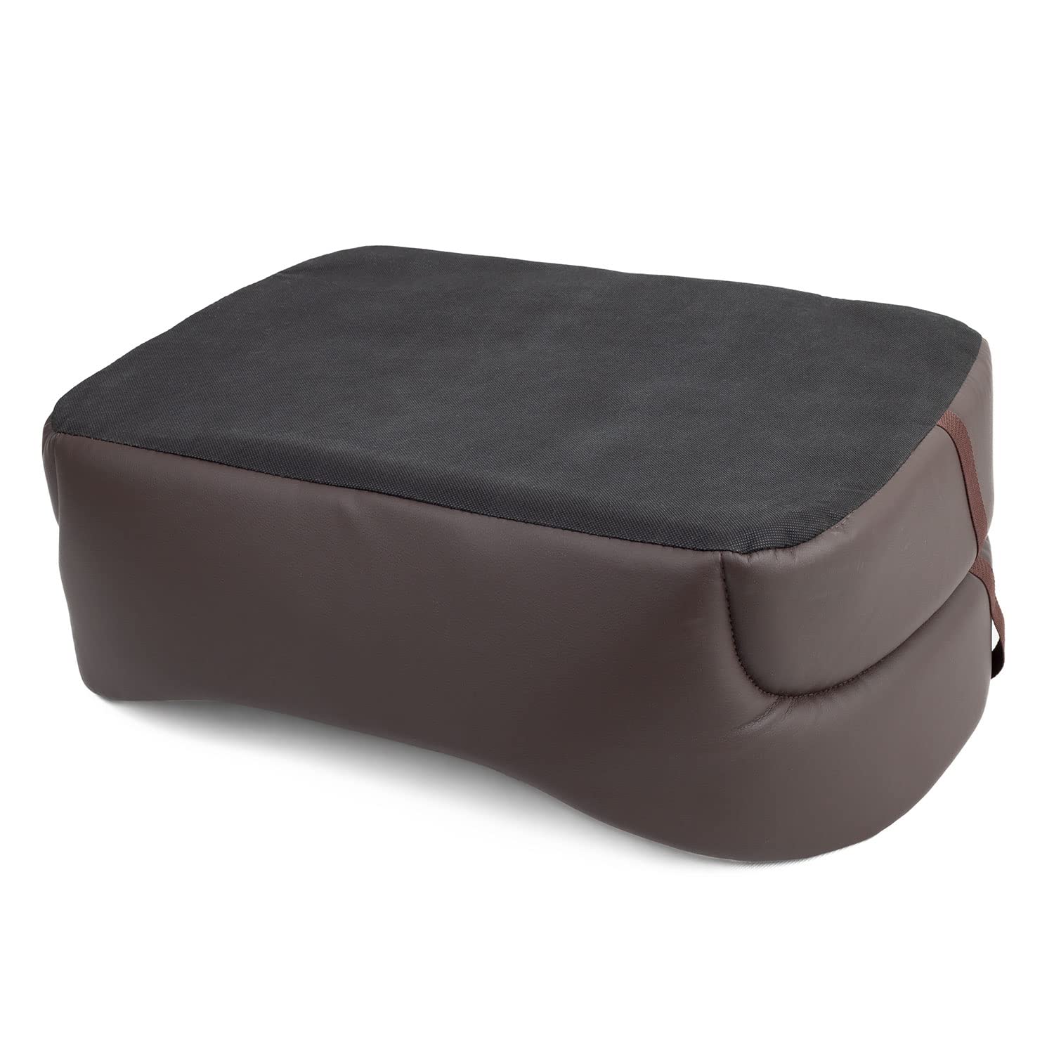 Exclusivo Asiento para Perro | Asiento de Coche para Perros, Gatos, Mascotas | Trasero y del Pasajero | Cama, Bolso | Color: Braun - Kunstleder: Wildlederimitat | Grande: L: 56 cm x 48 cm