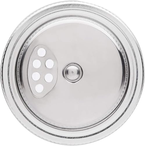 Miniatura 5 de Jarware Coctelera de especias de acero inoxidable, tapa de especias de tarro de masón de boca regular