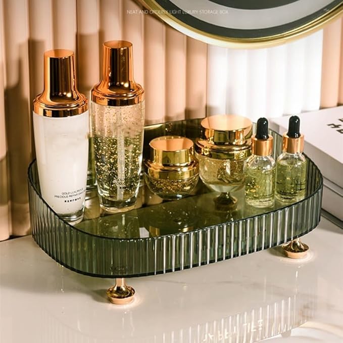 Organizador de Maquillaje y Perfumes, Bandeja de Tocado Verde DEAMACE miniatura 7