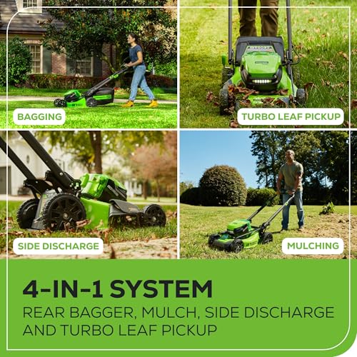 Image of 80V 21 inch GEN 2 Cordless Battery Push Lawn Mower(Auto Switch) w / 4.0Ah Battery & Charger