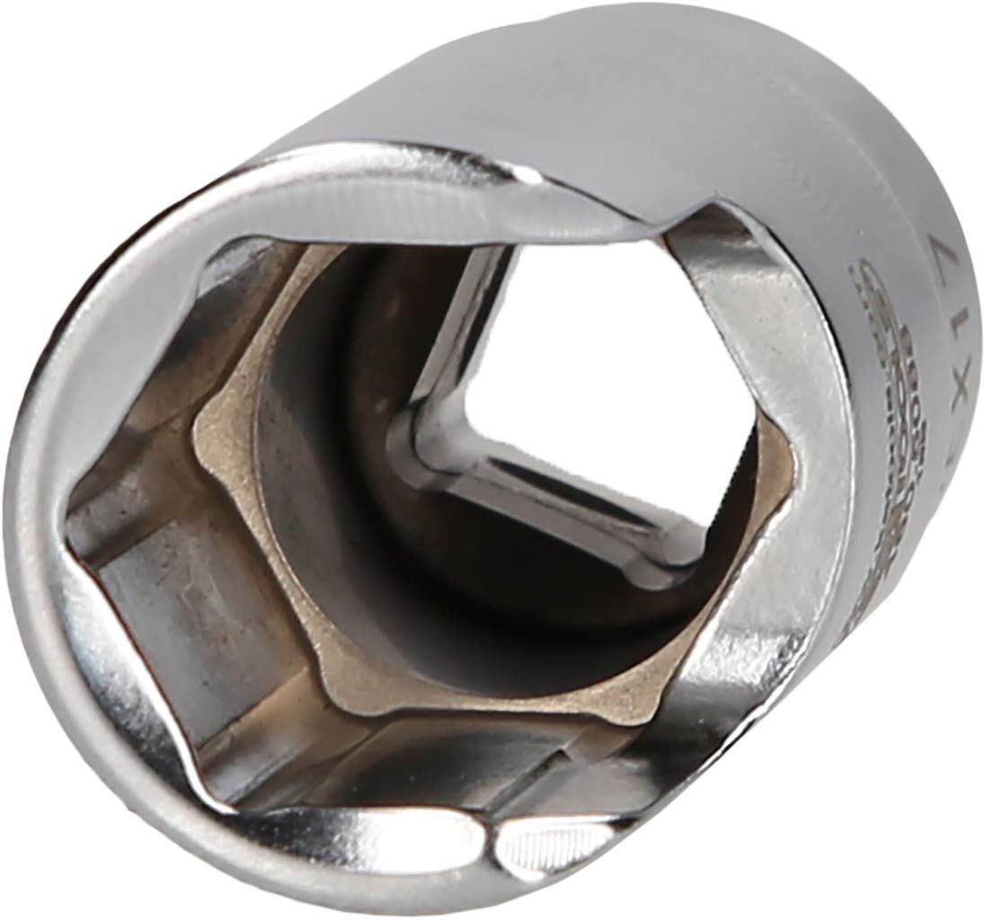 KS Tools 460.5088 Llave de vaso angular especial de 3/8" para uniones de tubos, 17 mm
