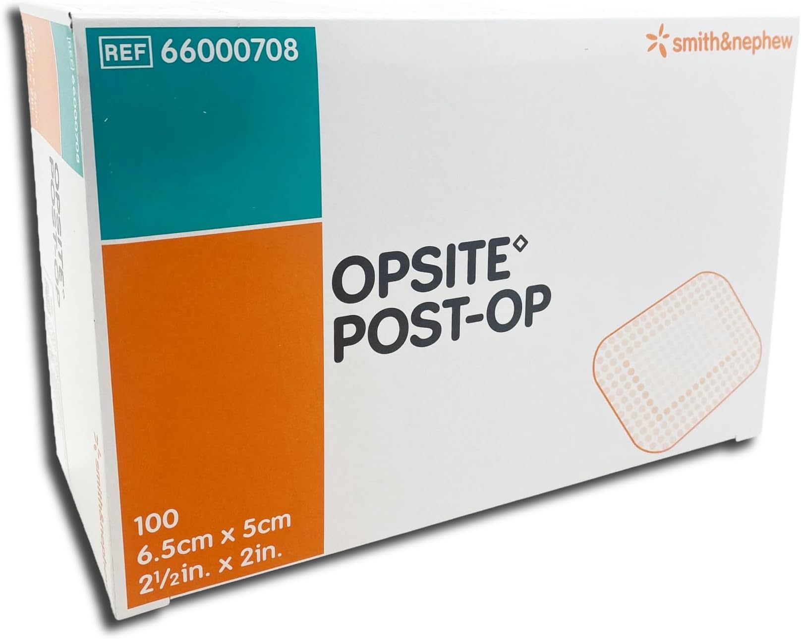 SJ66000708 Opsite Post-Op Absorbent Dressing, 6.5 cm W x 5 cm L (Pack of 100)