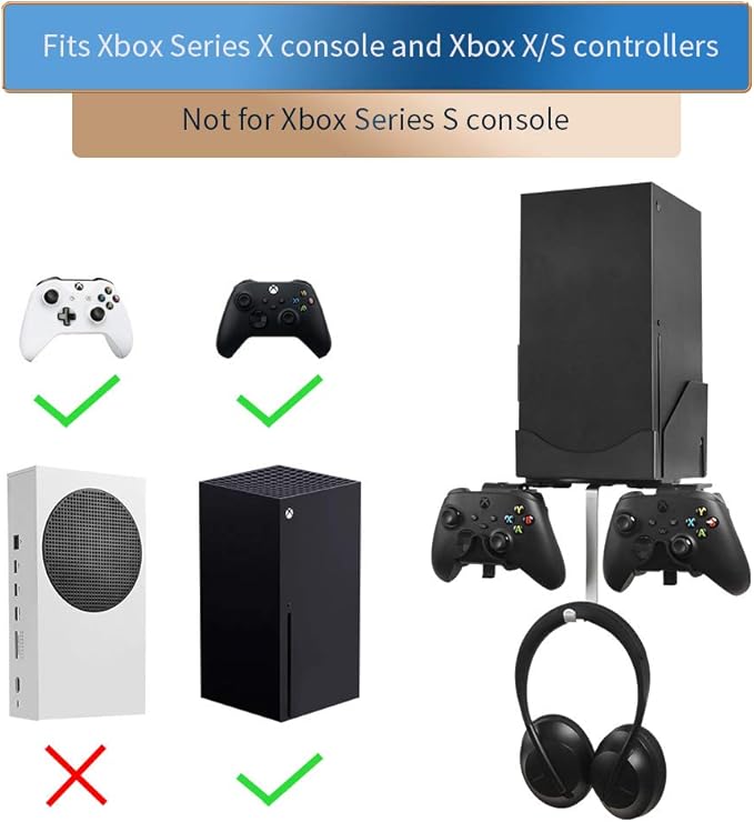 Support Mural Xbox Series X Ensemble pour Contrôleur Console et Casque Suppor... 48518732419