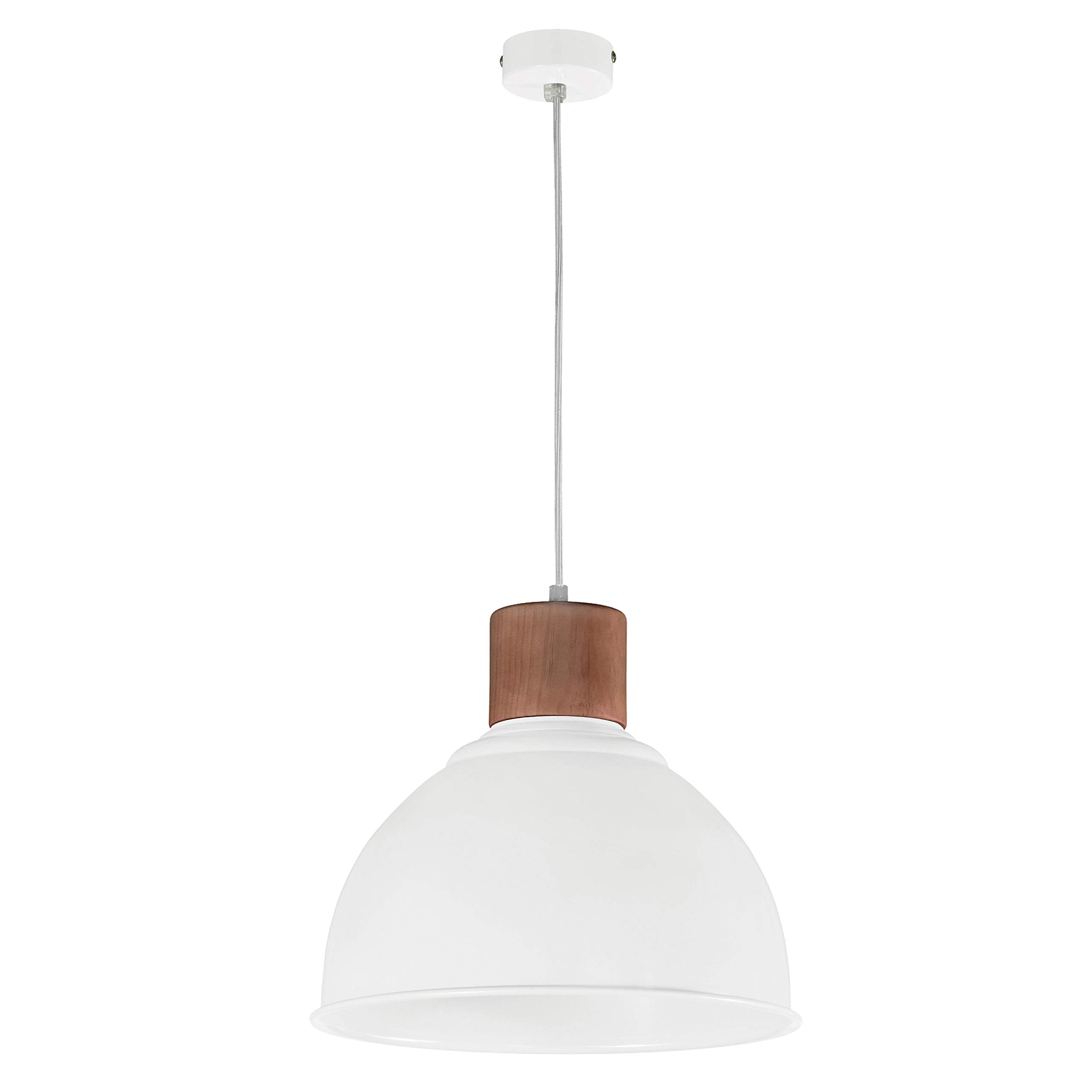 Lámpara de techo VALAN blanca portalámparas E27 para uso interior IP20. Colgante estilo nórdico ideal para cocina, comedor y salón de estar.…