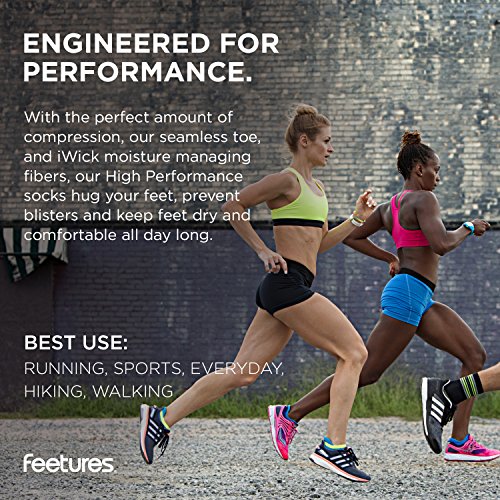 Feetures High Performance Ultra Light Ankle Sock - No Show Socks for Women & Men with Heel Tab - Heather Gray, Small - (1 Pair) by Feetures - Image 6