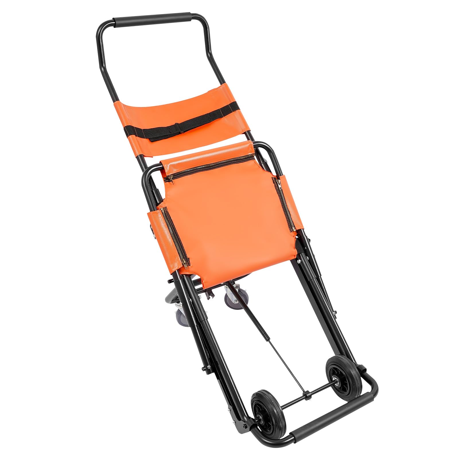 Silla de escalera plegable para escaleras con cinturones de seguridad, silla de ruedas de aluminio con 2 ruedas, elevador de escaleras portátil, ambulancia, bombero, evacuación para personas mayores
