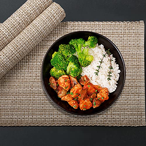 Urban Villa Placemats For Dining Table 100% Cotton Placemats 14''X20'' Over Sized Tablemats Set Of 6 Placemats Egg Shell Two Tone Tablemats For Family Dinners Wedding Parties Everyday Use Placemats #TOP1