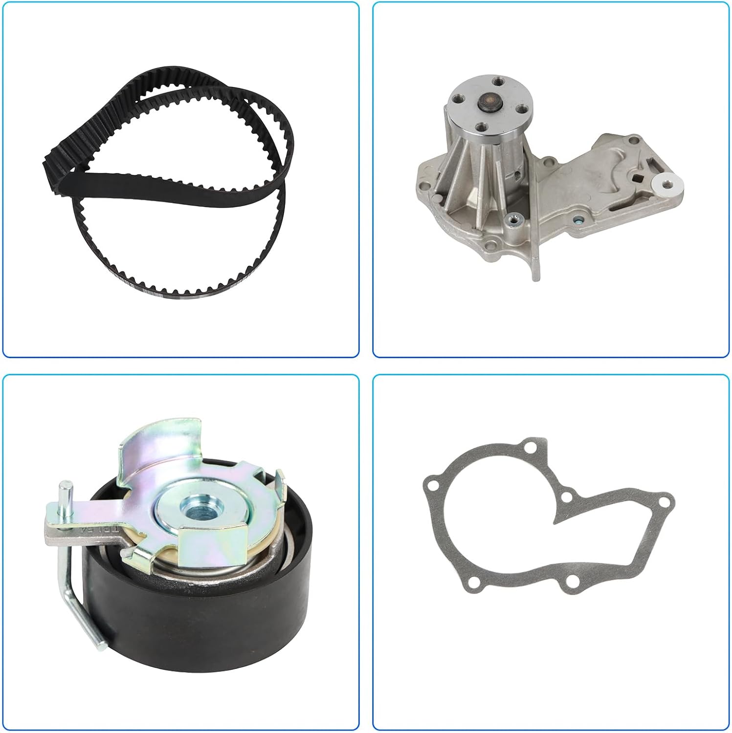 BE8Z-6K254-A Timing Belt Kit w/Water Pump Fits for 1.6L Ford Escape 13-16/ Fiesta 11-19/ Fusion 13-14/ Transit Connect 14-16 Replace OE BE8Z-6268-C, BE8Z-6K254-A
