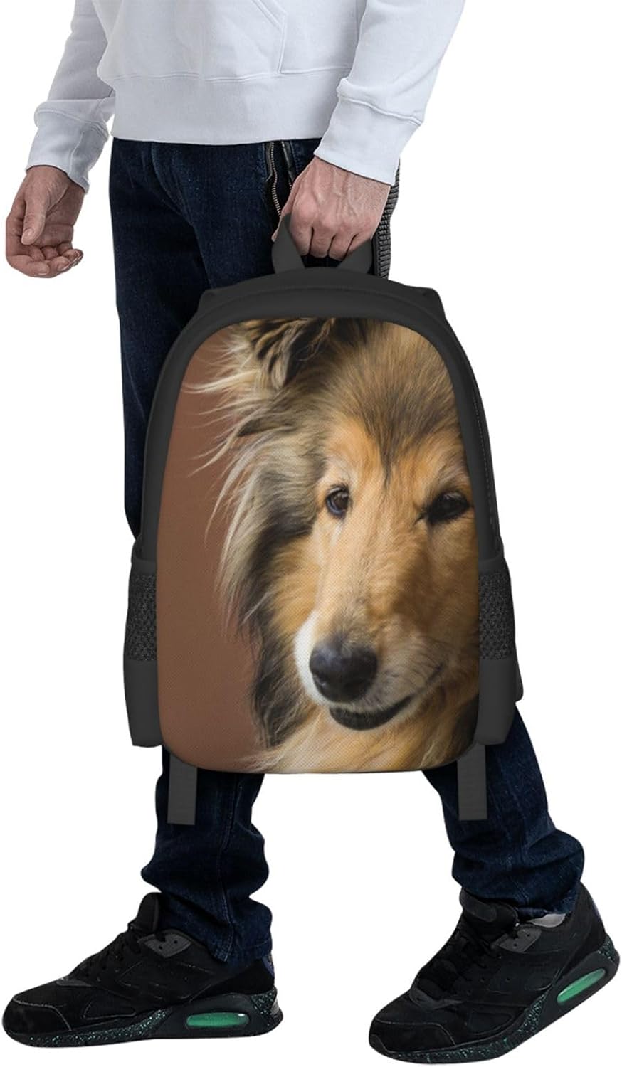 [zhandiffy] ラッシーのふわふわ犬 アニメランドセルリュックバック トラベルアウトドア大容量リュック