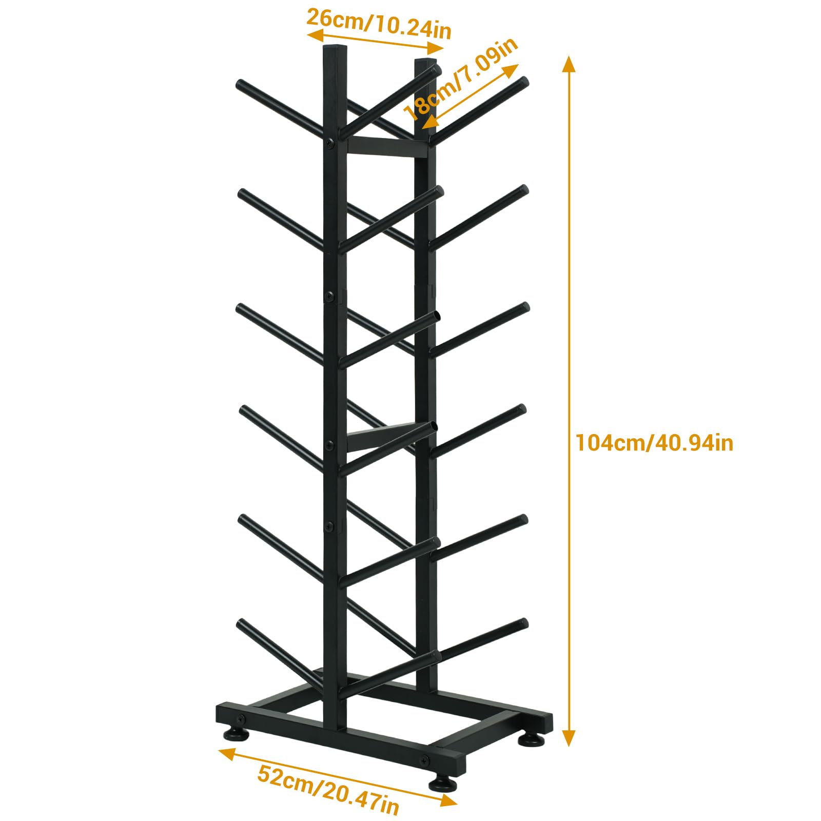 BiJun Skateboard-Racks, Bodenständer, 6-lagiger Skateboard-Halter, Snowboard-Aufbewahrung, Skateboard-Organizer, Bodenständer für Deck, Longboard, Snowboard, Standard-Skateboards