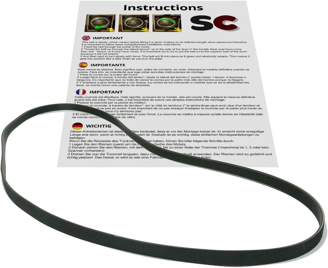 Washing Machine Belt Compatible (5Epj 1270 / 5Pje 1270/1270 J5 5Pj J 4Pj 1270El 6Pj J3 Pj Epj J4 Pj)