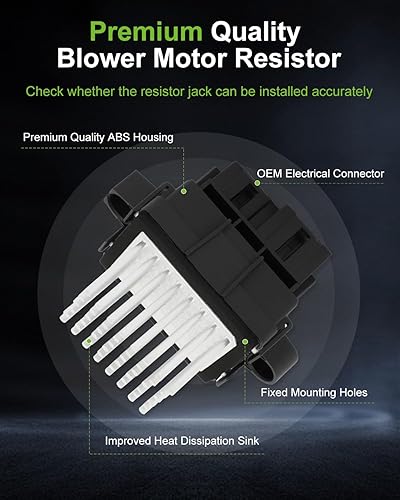 Miniatura 3 de SCITOO Resistencia de motor de ventilador HVAC para 2008-2013 para Chrysler 3002008-2016 para Town & Country2008-2010 para Dodge Charger2008-2018