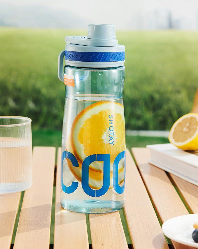 Image of The Venti Shotay Cool Unbreakable Water Bottle With Sipper Bpa Free Tritian, Leak-Proof Water Bottle Ideal For Office, Sports, School, Gym (850Ml Peach) - Polypropylene