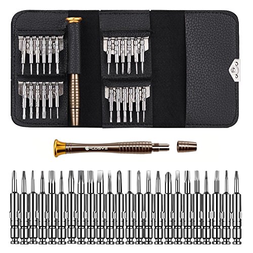 in 1 Screwdriver Set, COSVE Mini Precision Screwdriver Tool Set for PC, Glasses, Mobile Phone, Laptop, Watch, RC Quadcopter Drone in Leather Case(Chrome Vanadium Steel)